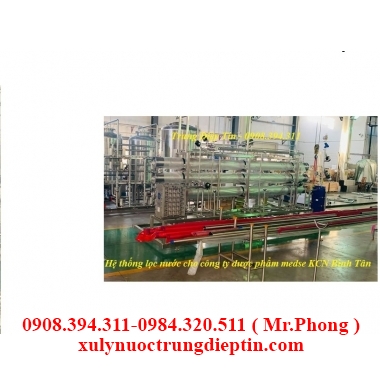 Hệ thống lọc nước cho công ty dược phẩm Medse Khu công nghiệp Bình Tân