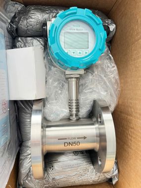 Đồng Hồ Đo Lưu Lượng Điện Tử Đo Nước RO Dạng Turbine Inox DN50