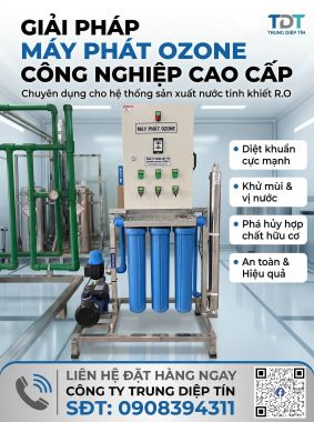 Máy Phát Ozone Công Nghiệp Cho Hệ Thống Sản Xuất Nước Tinh Khiết RO