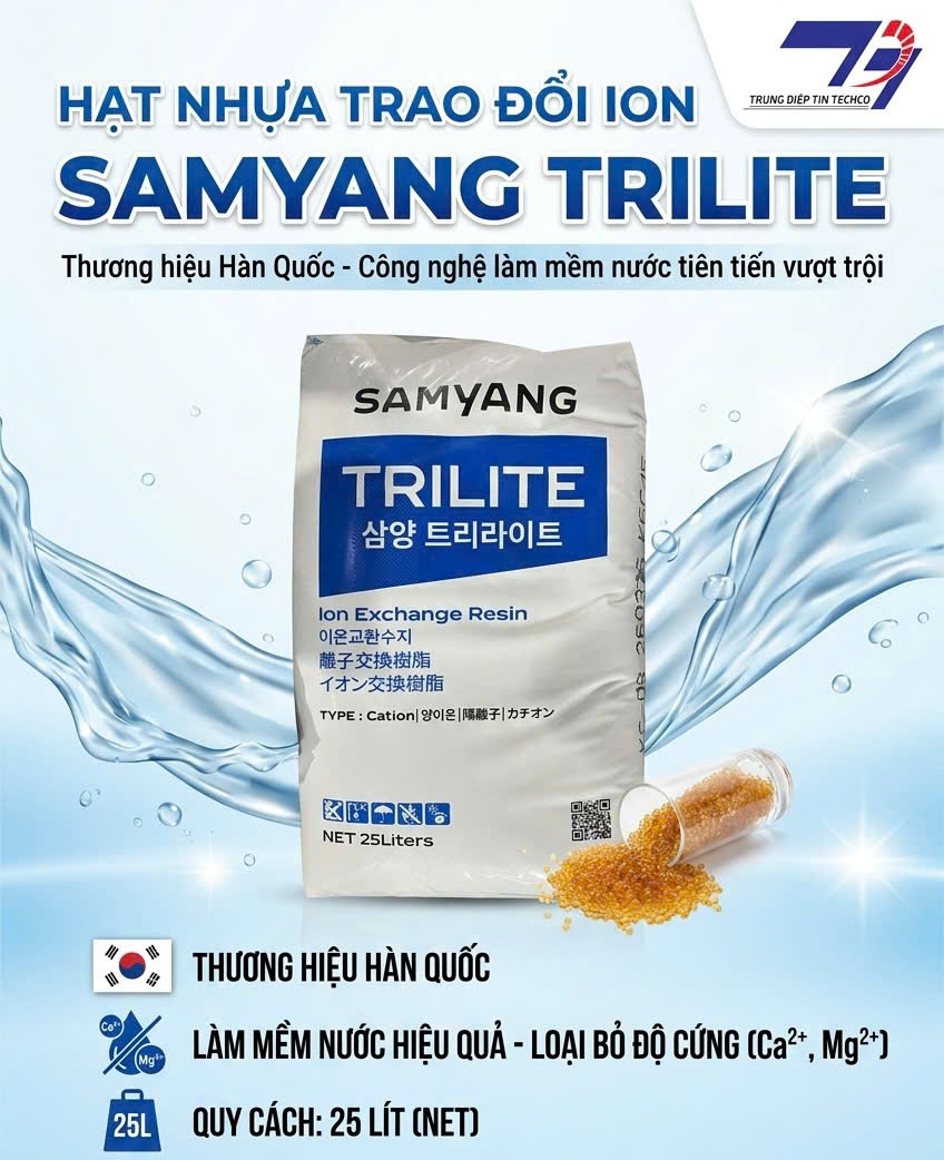 Hạt Nhựa Cation Trilite Samyang Hàn Quốc 25L – Làm Mềm Nước Hiệu Quả